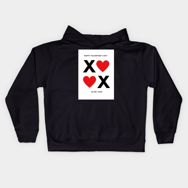 Happy Valentine's day Kids Hoodie by maryamazhar7654